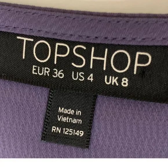 Topshop Lavender-Gray Double Strap Camisole Top Size 4 - Picture 4 of 10